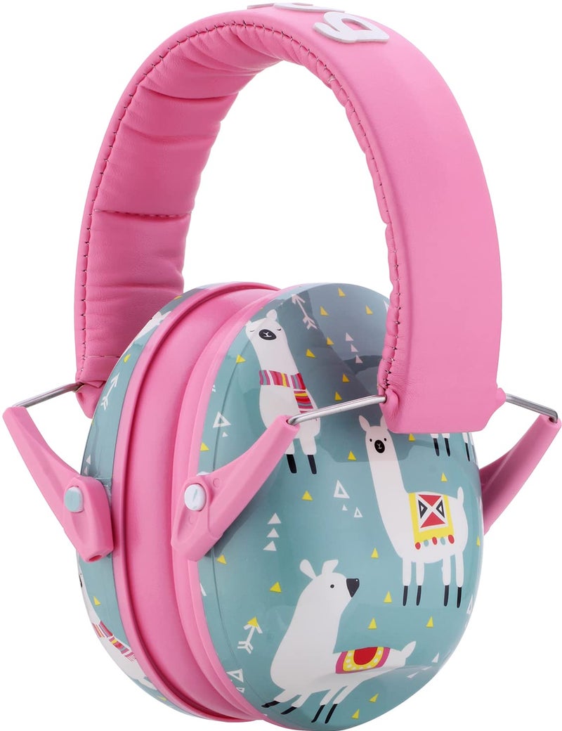 Snug Kids Earmuffs â€“ Noise Reduction for Toddlers & Children â€“ Adjustable, Lightweight, Foldable, Soft & Comfortable - Llamas - Image 1